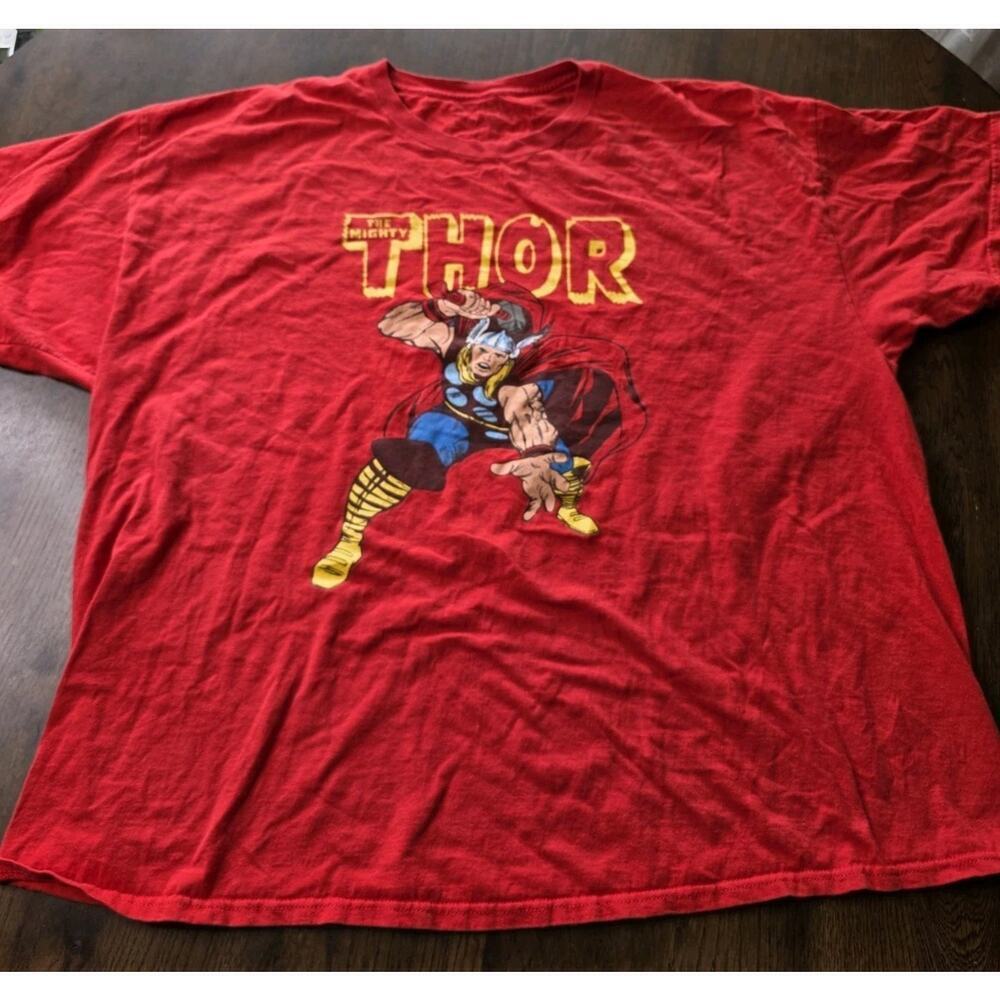 Vintage 1987 Marvel Thor T-Shirt – The Mighty Thor Hurling Mjolnir – Rare Sz 2XL